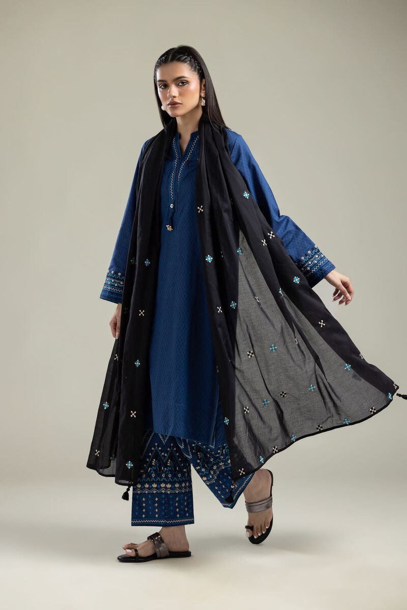 Black Lawn Dupatta
