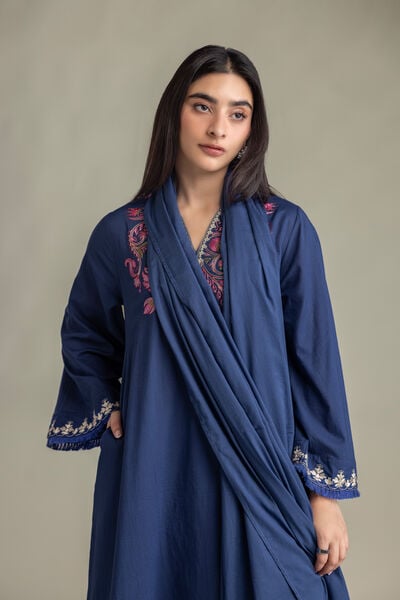 Embroidered Lawn Lawn Navy Dupatta