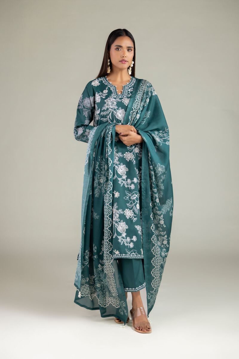 Floral Thread Dupatta
