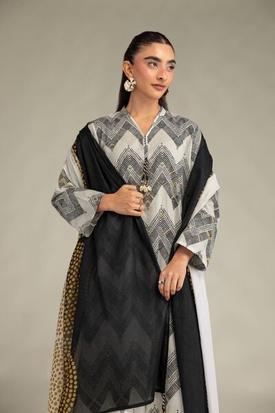 Printed Lawn Dupatta, image 1