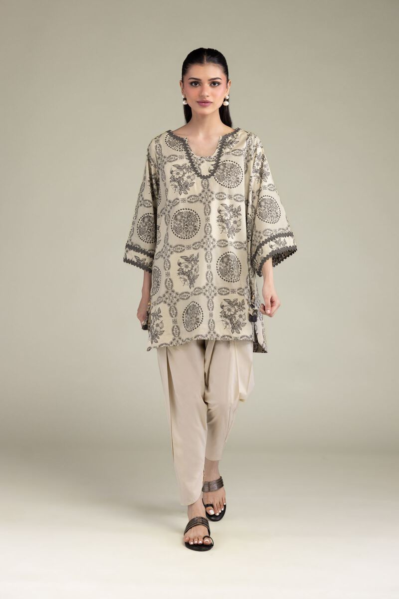 Beige Solid Shalwar view 2