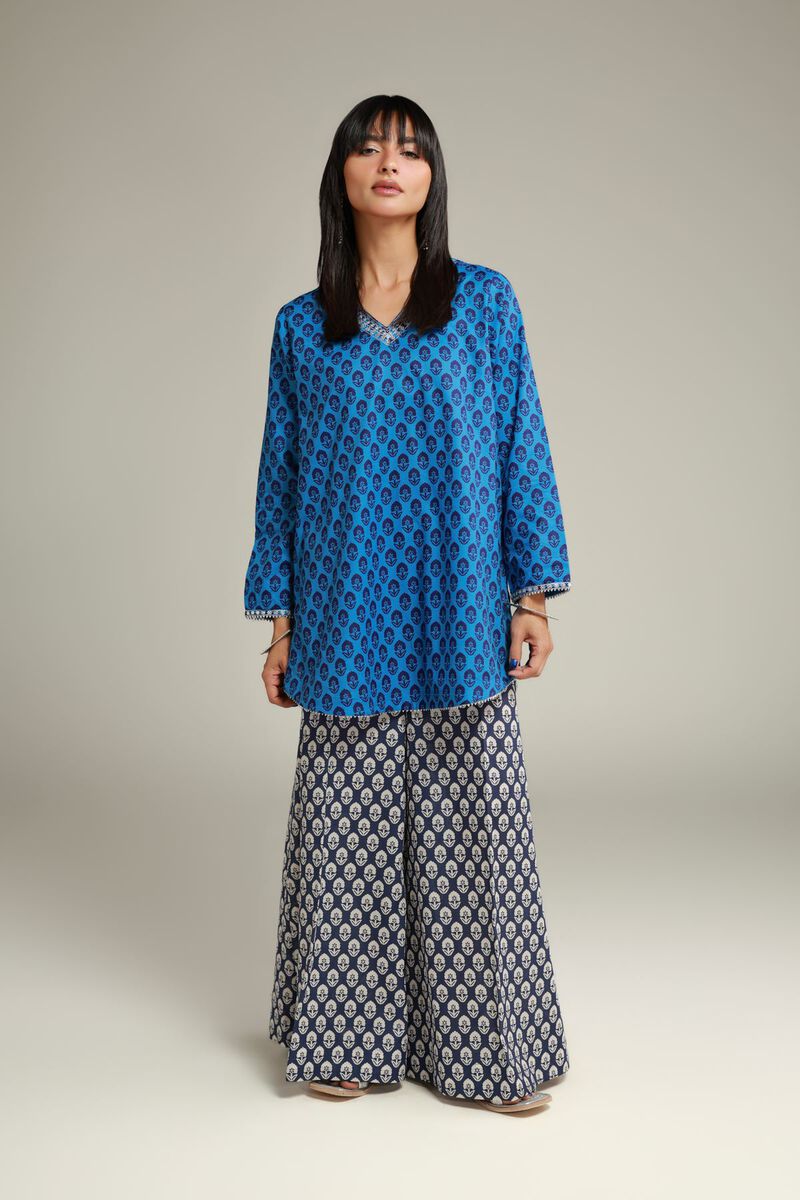 Short Blue Kurta