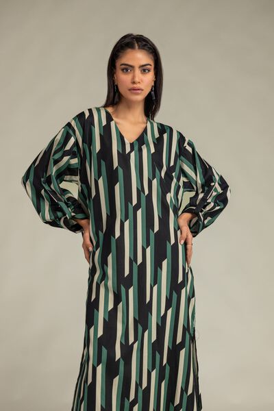 Printed Cambric Cambric Longline Shirt
