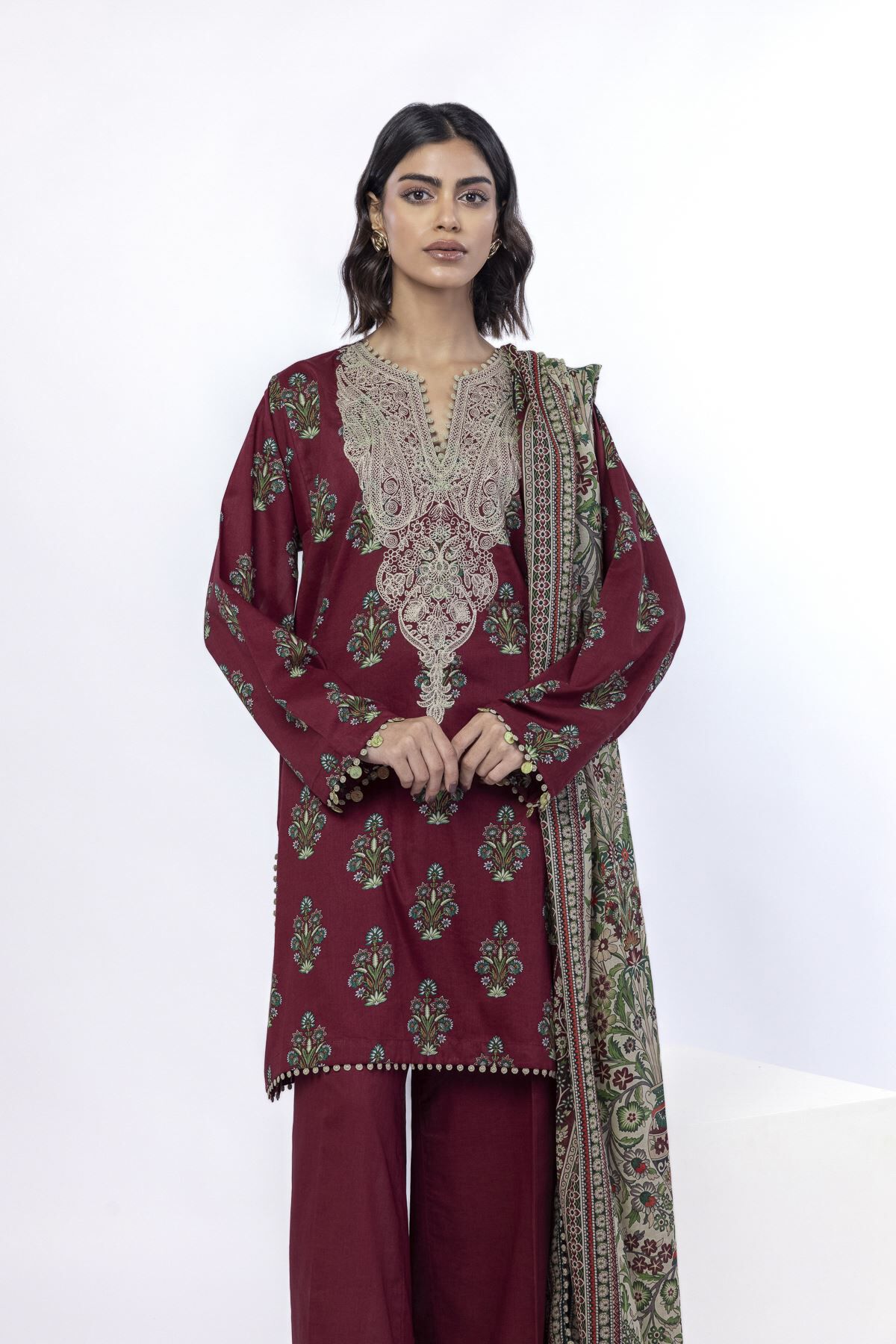 Buy Fabrics 3 Piece | 0.0 N/A | SS2556A-G-VG_MULTI | Khaadi Pakistan
