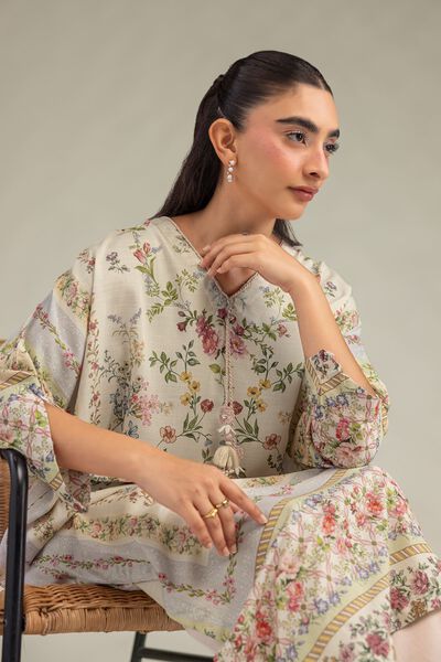Floral Longline Kurta, image 1