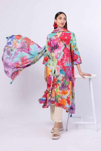 Printed | Viscose Plain Weave | Kurta | PKR 4,000