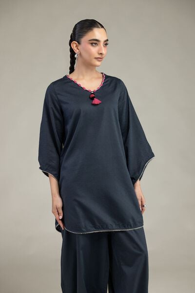 V-Neck Cotton Kurta, image 1