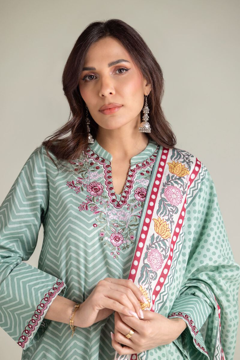 Floral Mint Dupatta
