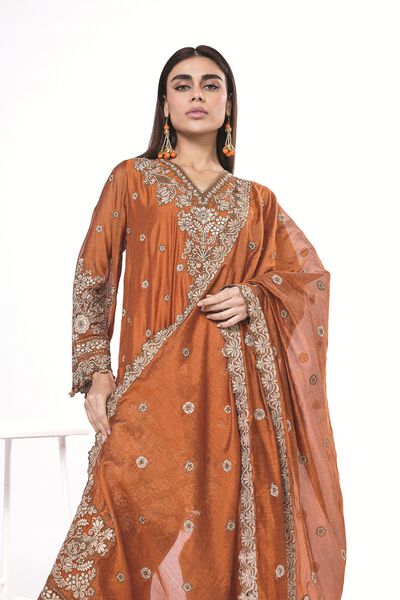 Embroidered | Viscose Polyester Khaadi Net | Tailored 3 Piece | PKR 11,400