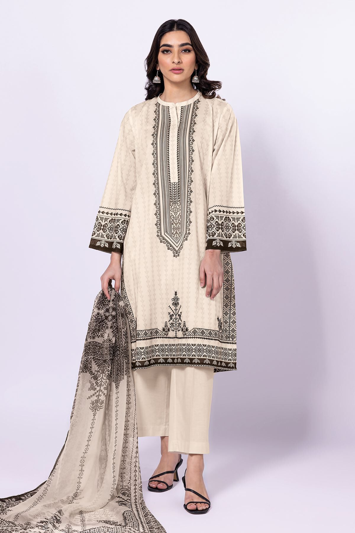 Khaadi outlet white dress