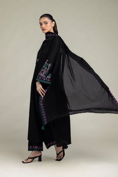 Black Floral Pants, image 1