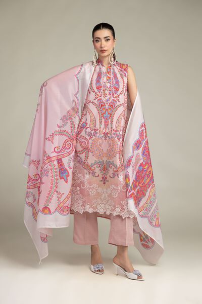 Pink Floral Kurta, image 1