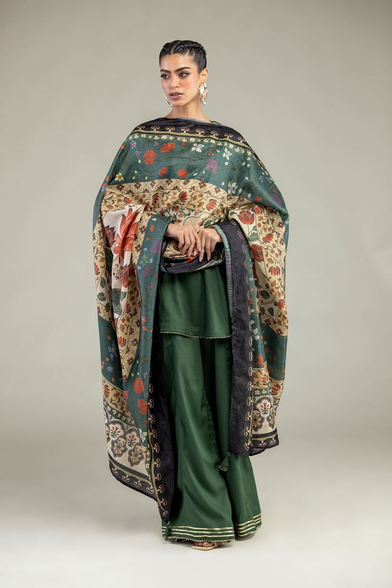 Green Silk Pants