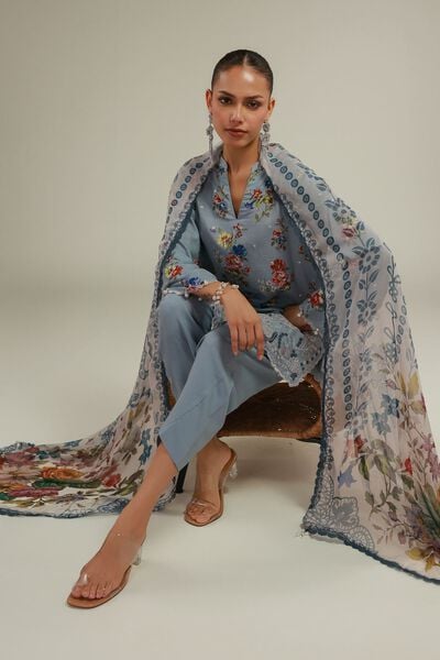 Floral Lace Kurta, image 1
