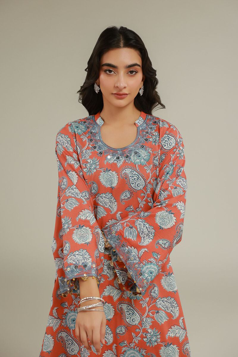 Paisley Pom-Pom Kurta