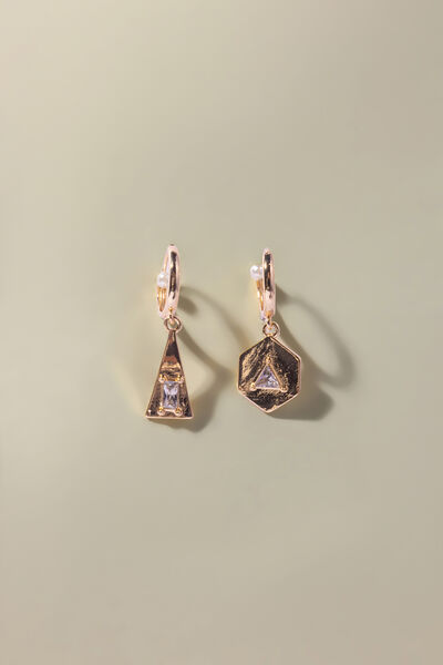 Embellished Metal Single Earrings