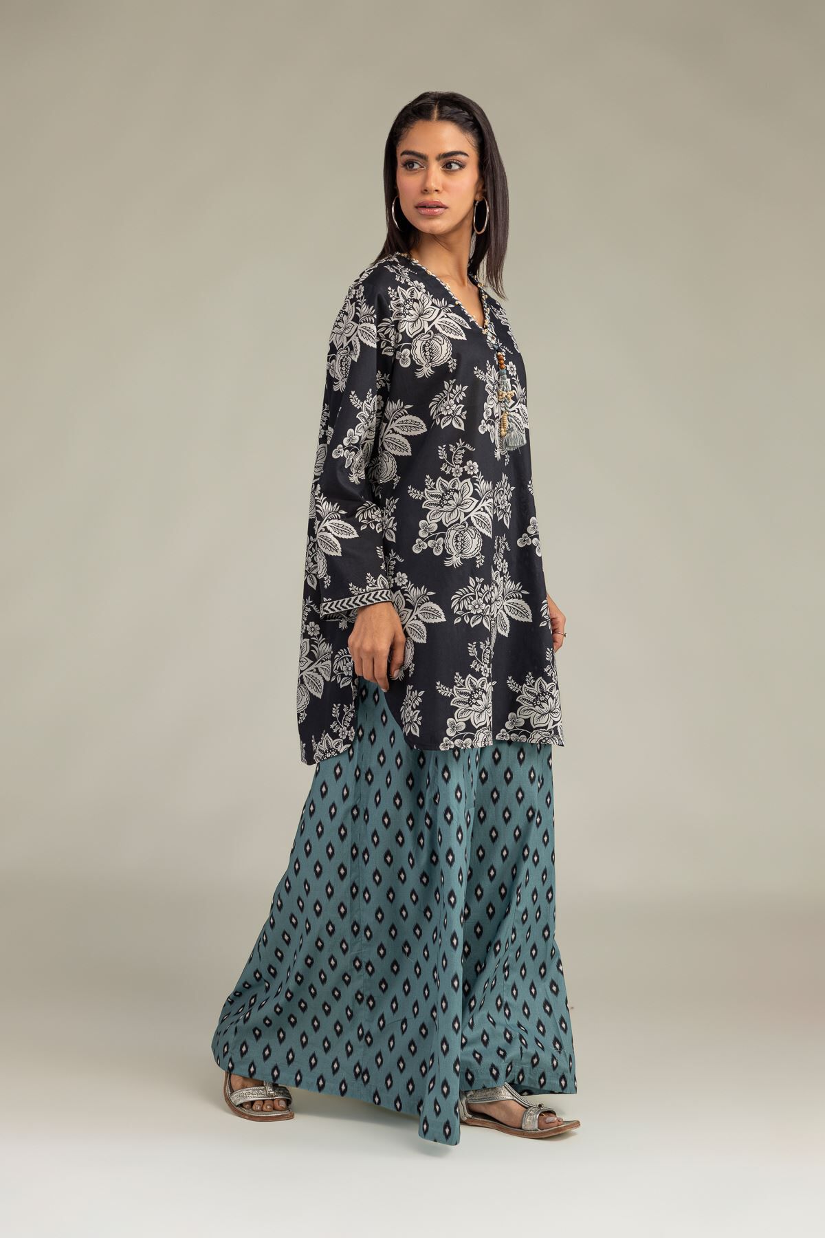 Khaadi - Printed Cambric Pants