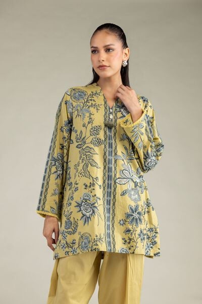 Short V-Neck Kurta, image 1