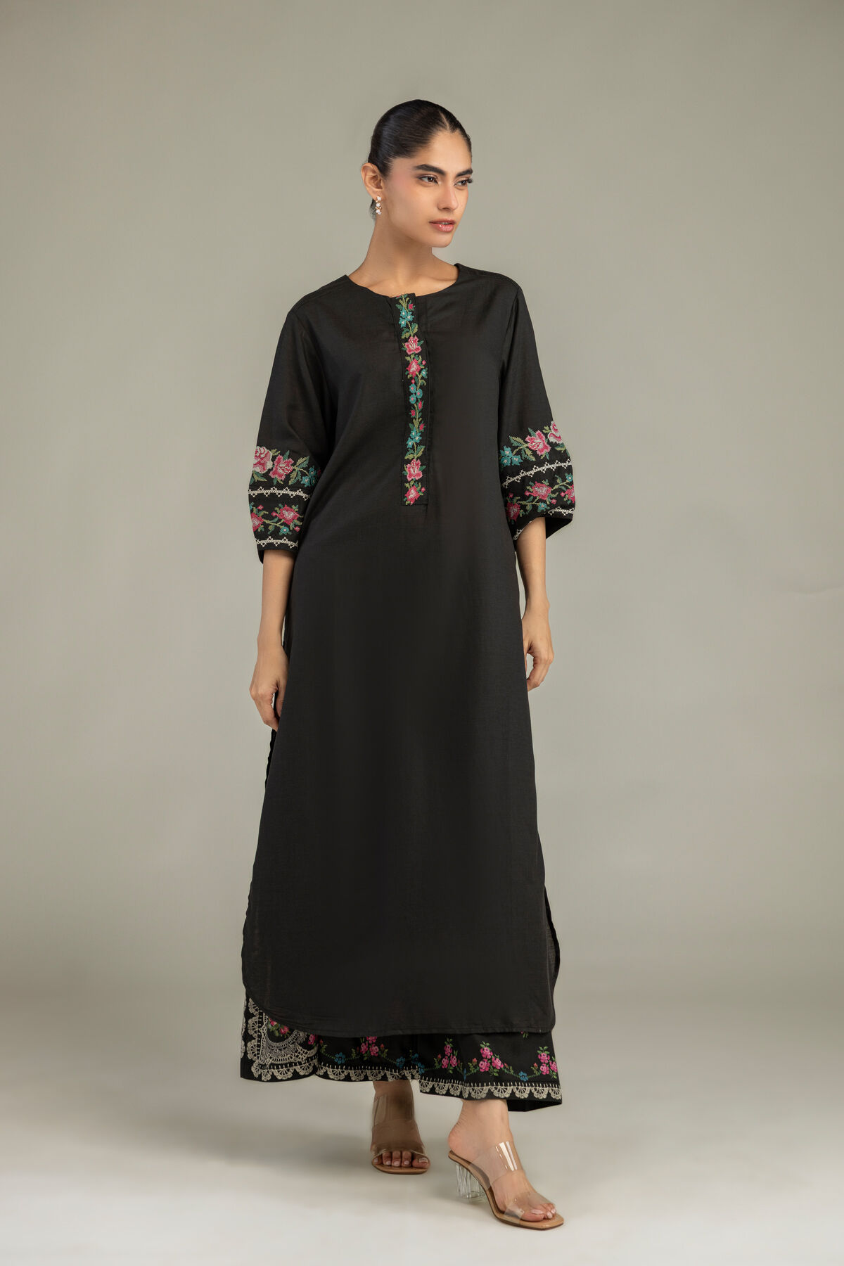 Khaadi - Long Black Kurta
