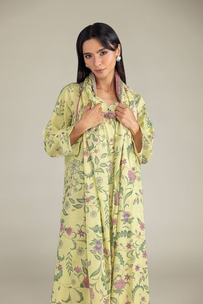 Floral Lawn Dupatta, image 1