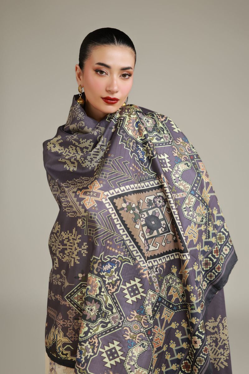Gray Silk Dupatta