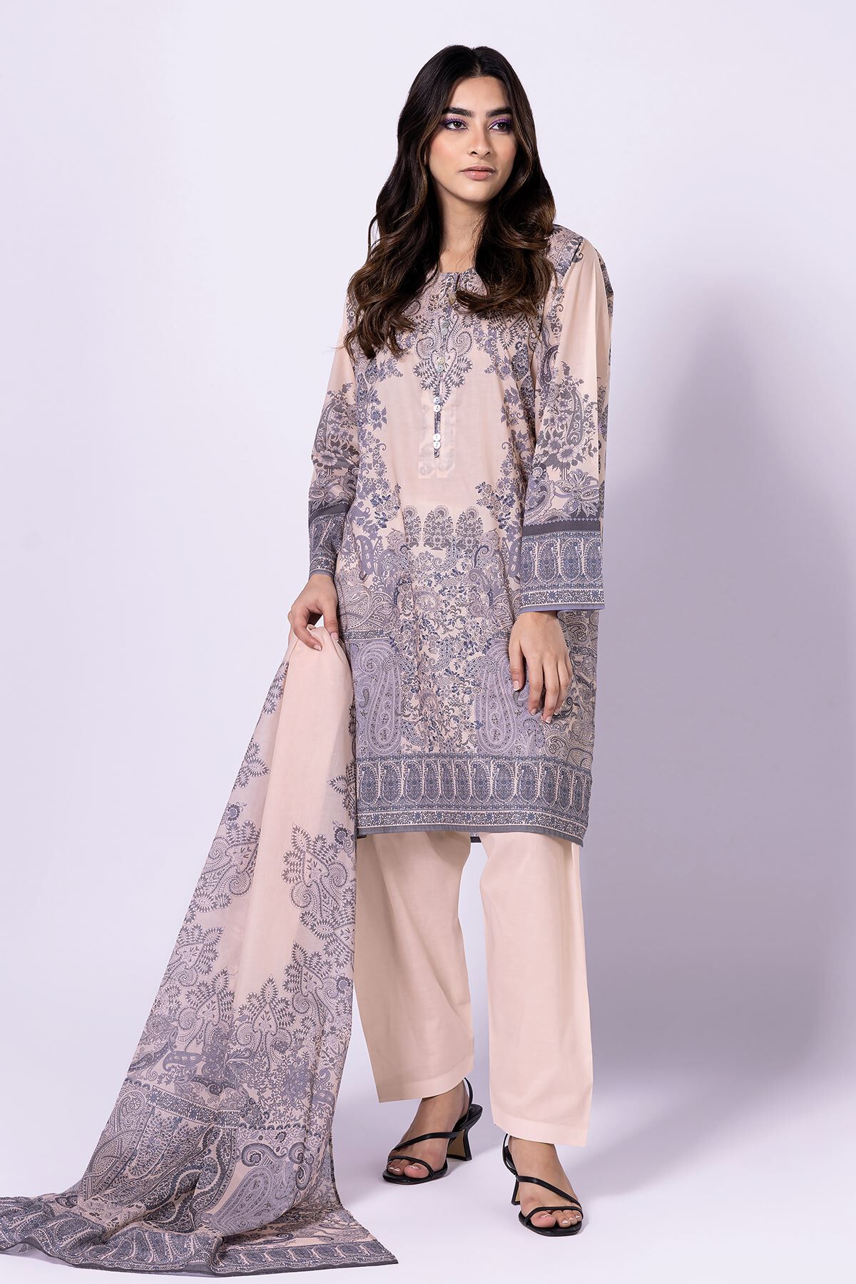 Buy Fabrics 3 Piece Suit 1595.00 PKR 1001752016 Khaadi Pakistan