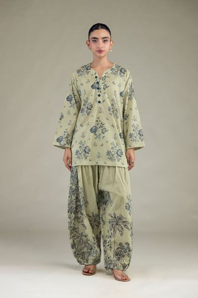 Printed Cambric Floral Cambric Kurta