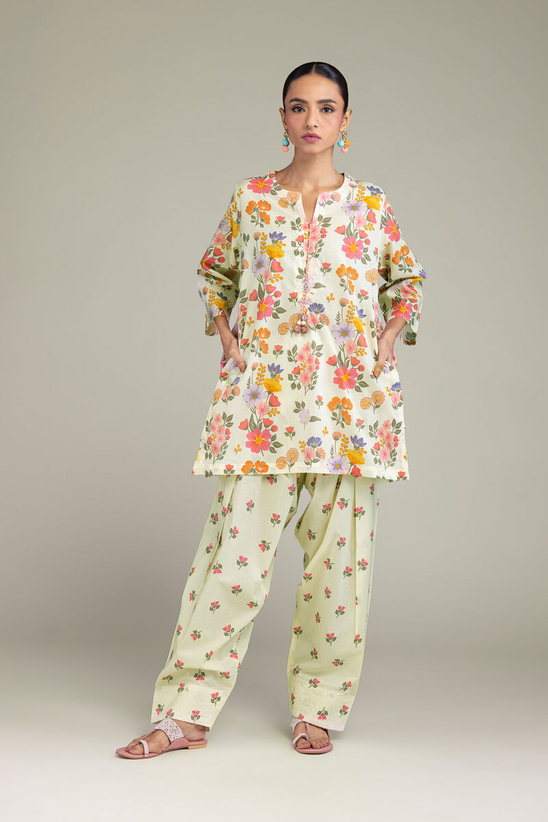 Floral Cambric Shalwar view 2