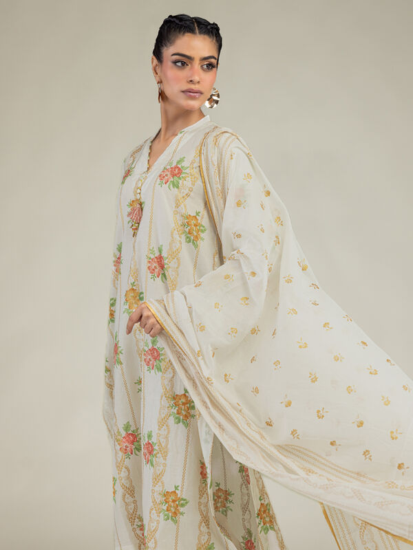 Floral Lawn Dupatta
