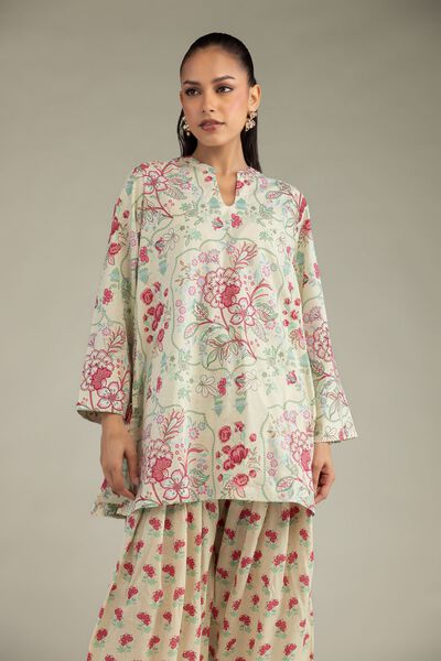 Printed Cambric Floral Cambric Kurta