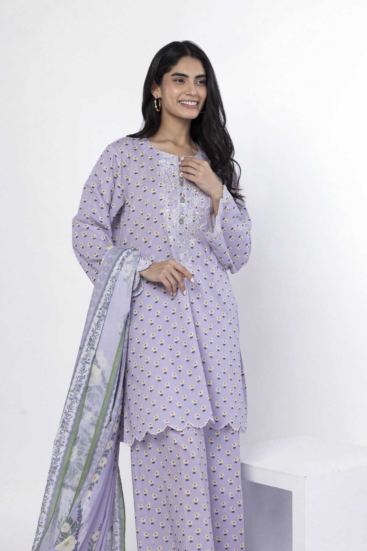 Buy Fabrics 3 Piece | 0.0 N/A | SS2385A-VG_MULTI | Khaadi Pakistan