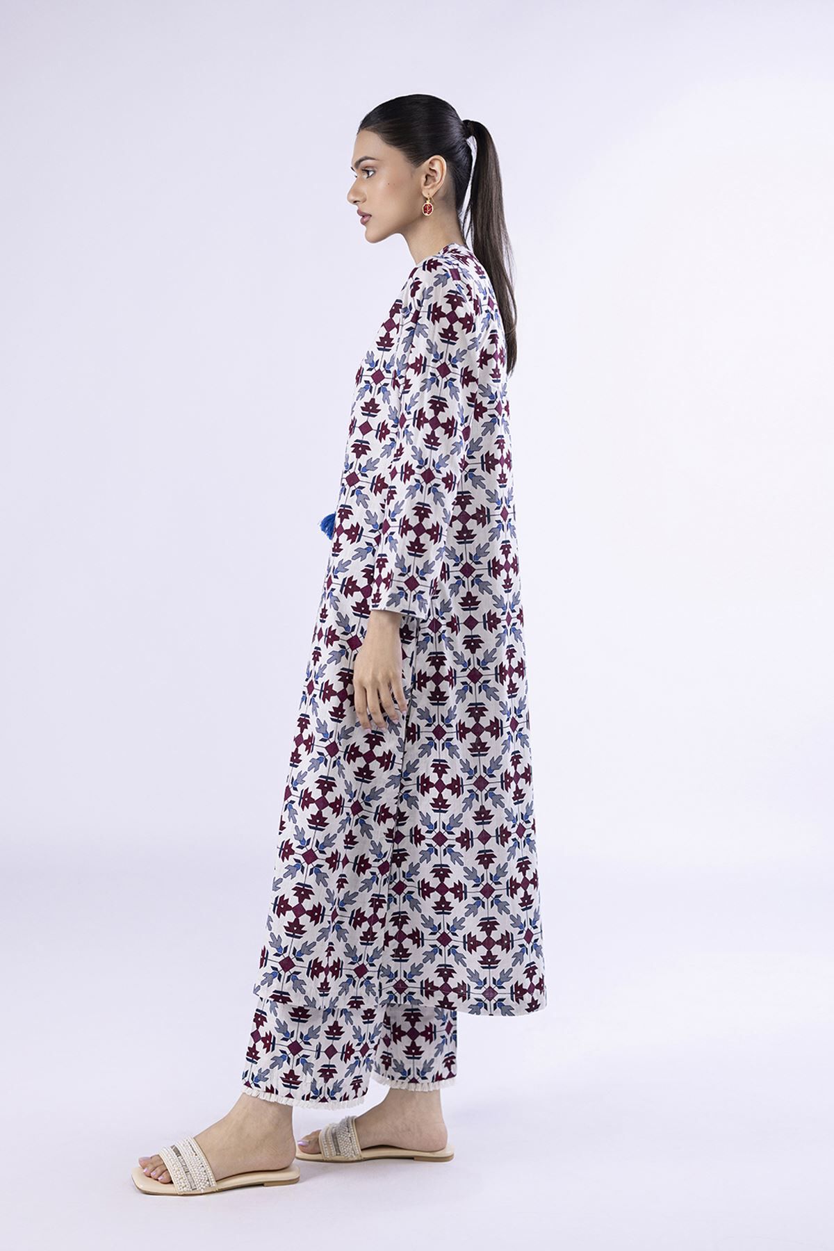 Buy Pants | 1750.00 PKR | 25-04EX20-01BA-VG_MULTI | Khaadi