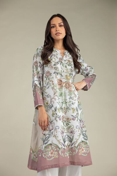 Floral Longline Kurta, image 1