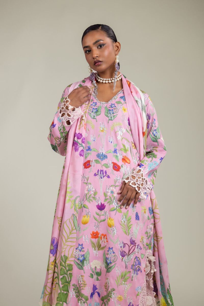 Floral Embroidered Suit