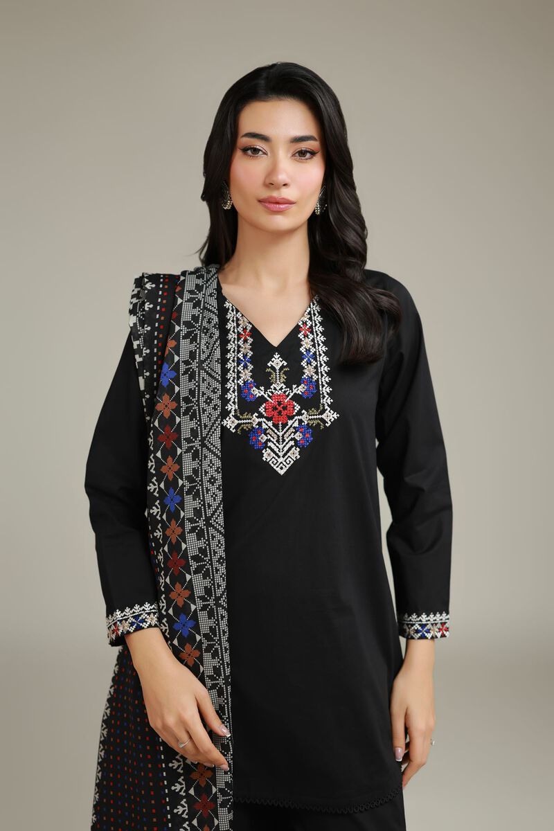 Black Lawn Dupatta