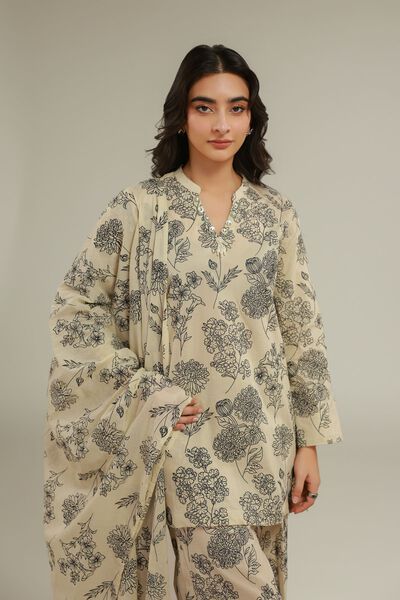 Printed Lawn Dupatta, image 1