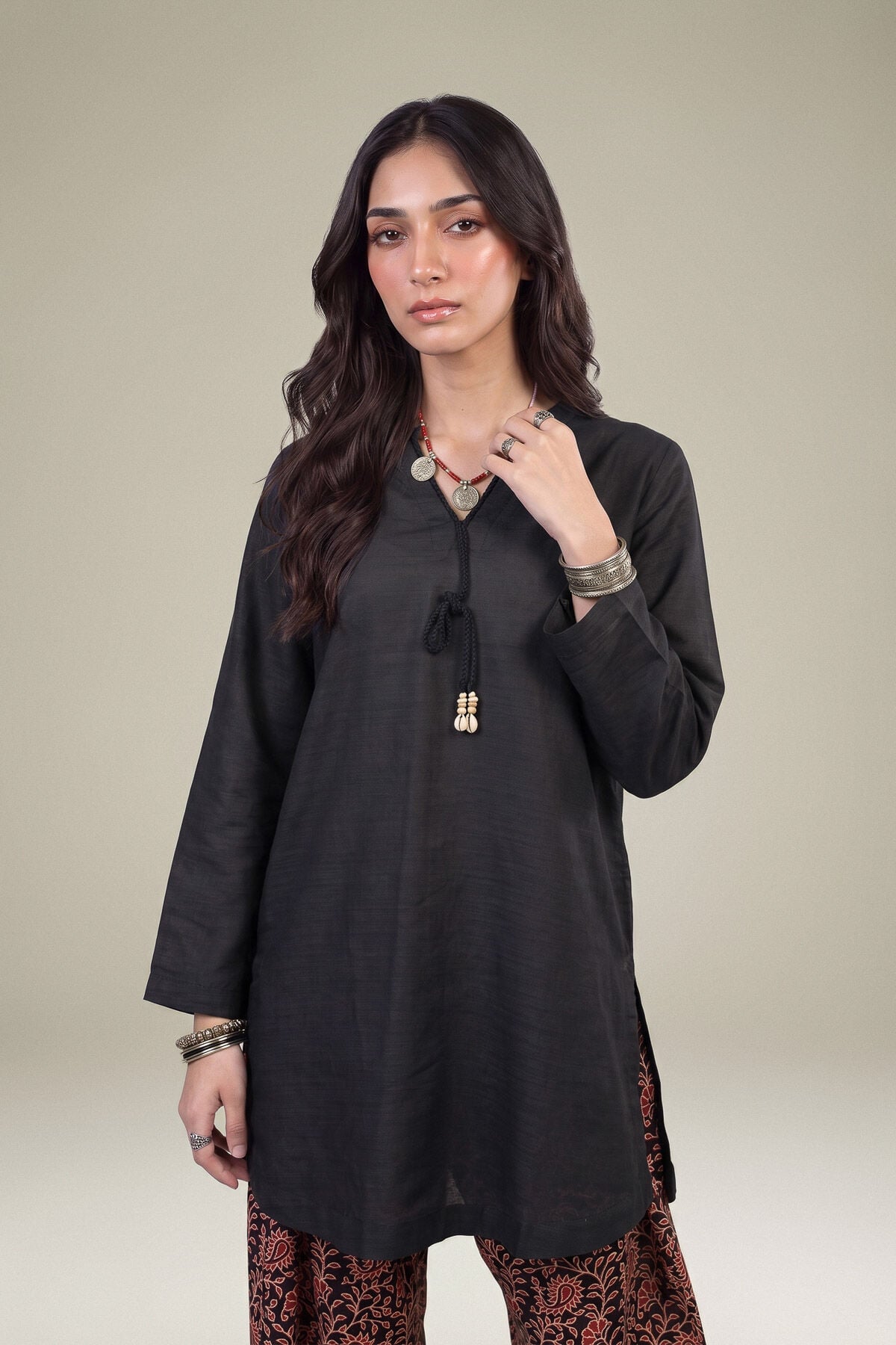 Khaadi - Short Black Kurta
