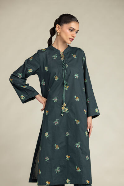 Green Cambric Kurta, image 1