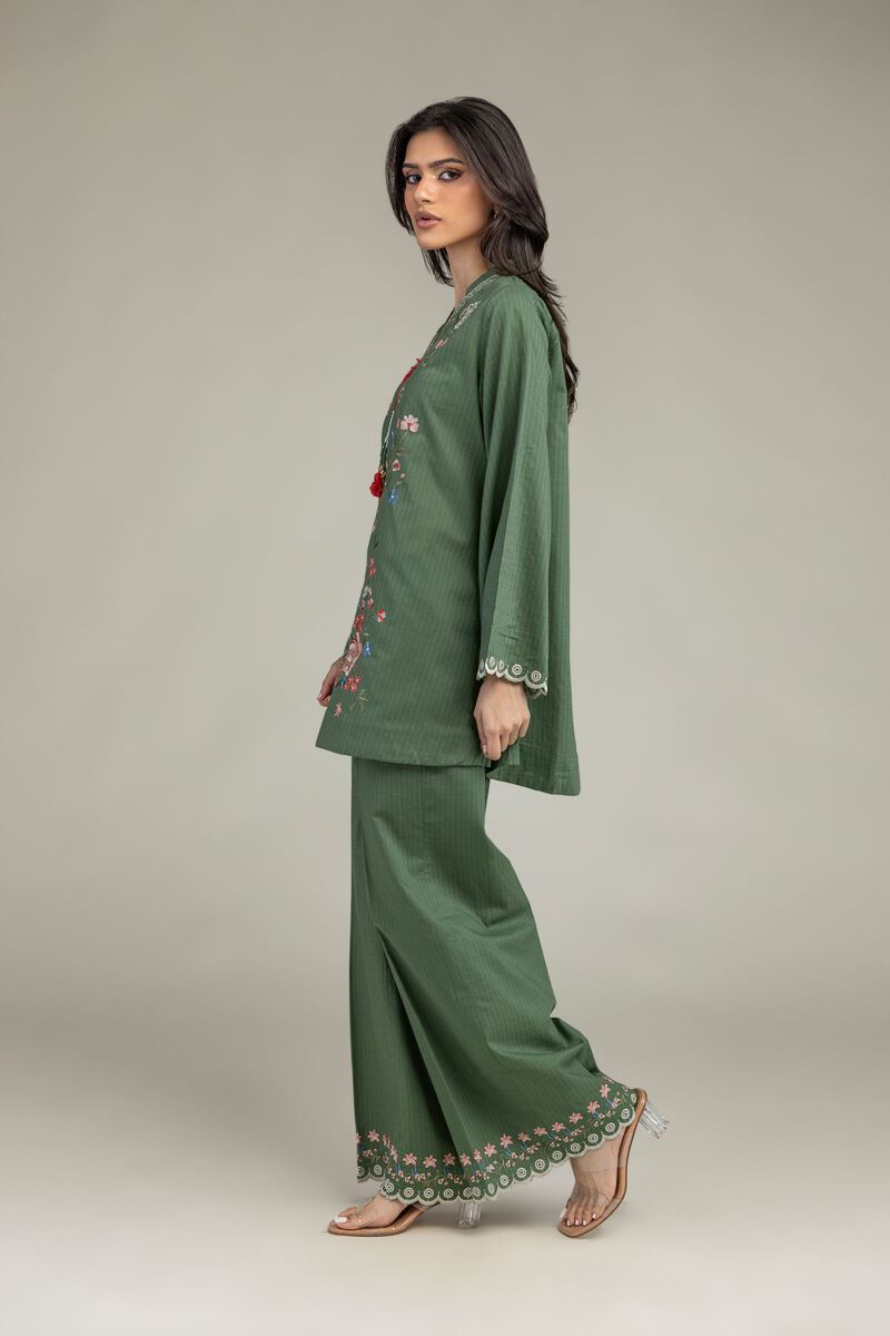 Floral Green Pants