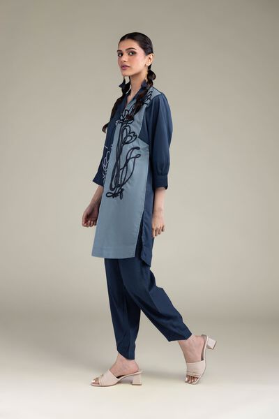 Solid Navy Pants, image 1