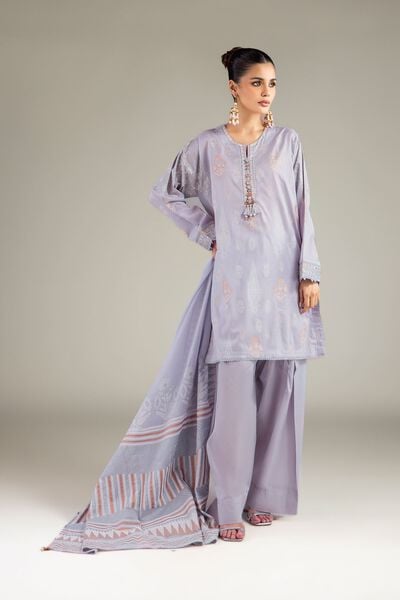 Embroidered Lawn Fabrics 3 Piece