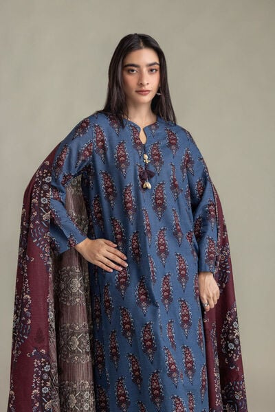 Printed Light Khaddar Tailored 3-Piece Set