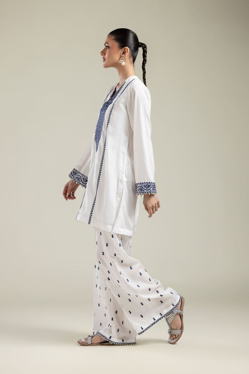 Geometric White Pants