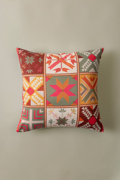 Printed Poly Sateen 16x16in Cushion Cover