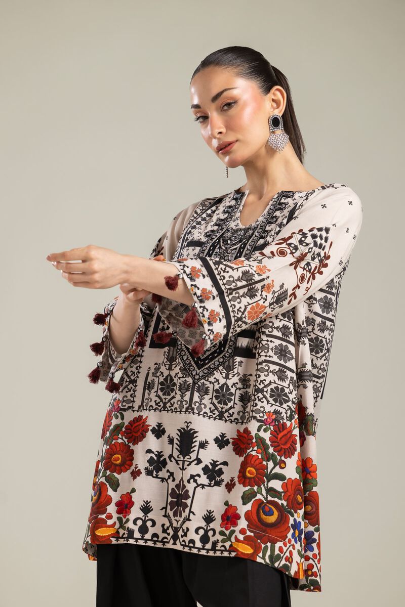 Short Floral Kurta