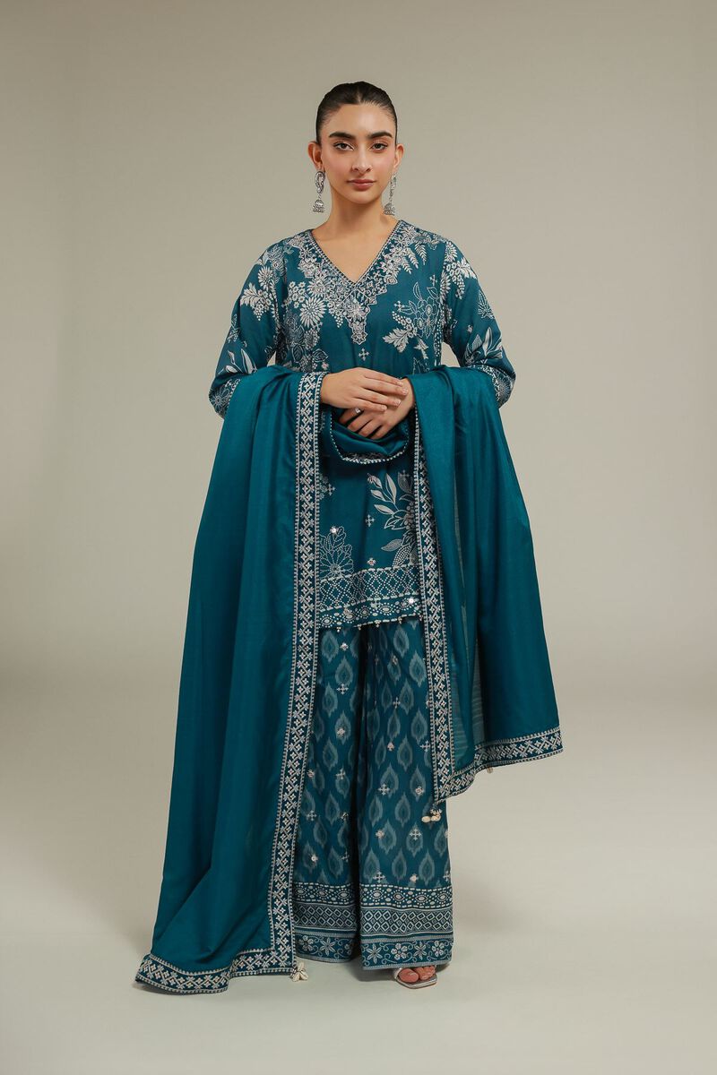 Geometric Threadwork Dupatta