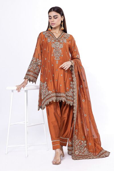 Embroidered | Viscose Polyester Khaadi Net | Tailored 3 Piece | PKR 11,400