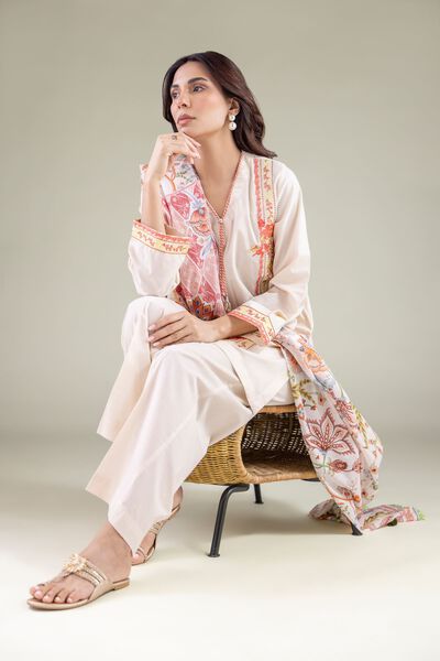 Floral Lawn Dupatta, image 1