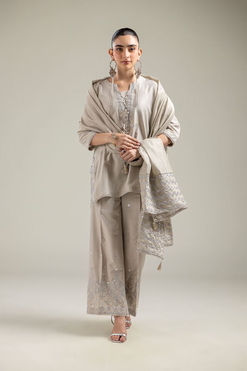 Geometric Beige Dupatta