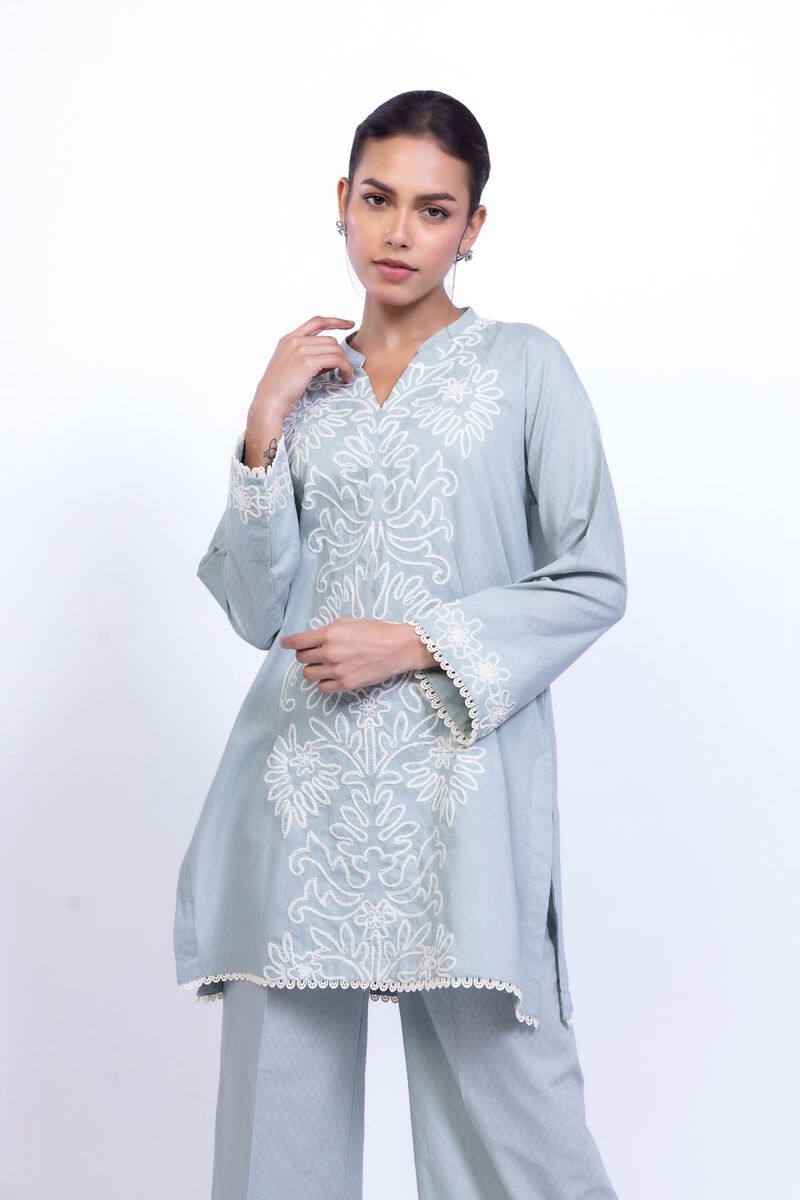 Floral V-Neck Kurta